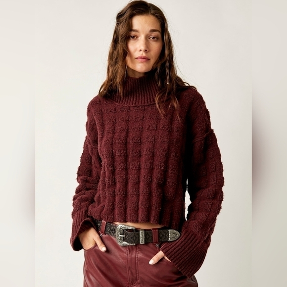 FREE PEOPLE Soul Searcher Mock Neck Womens Sweater NWOT - Picture 6 of 17